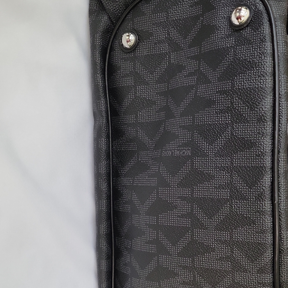 Michael Kors Black Logo Shoulder Bag with Tassels - Picture 3 of 5